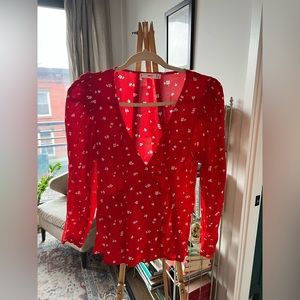 Mango Floral Blouse, Size S/4